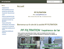 Tablet Screenshot of pffiltration.com